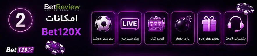 امکانات سایت Bet120X