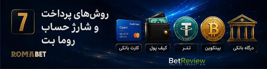 روش‌های پرداخت و شارژ حساب روما بت